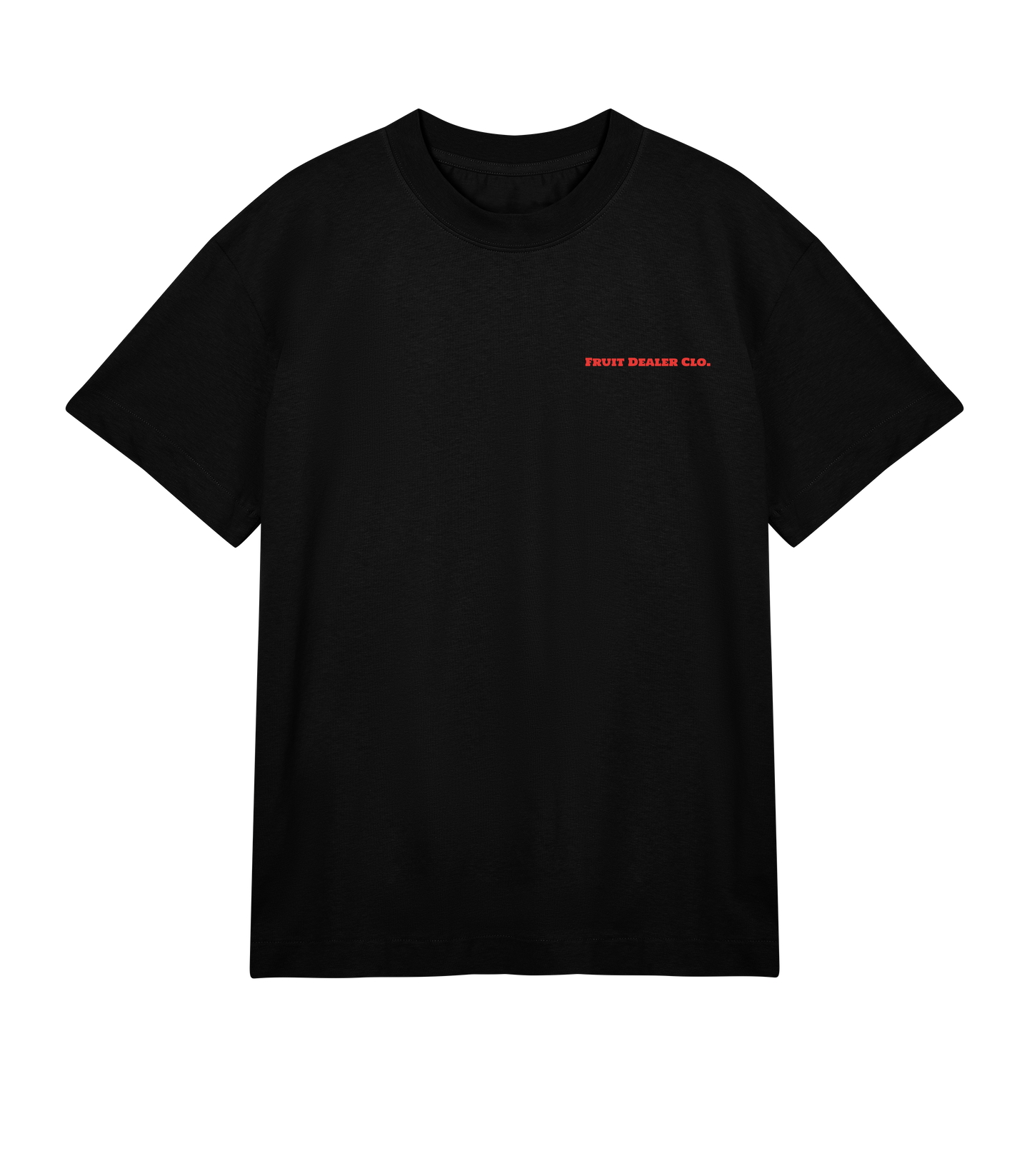 black t-shirt front