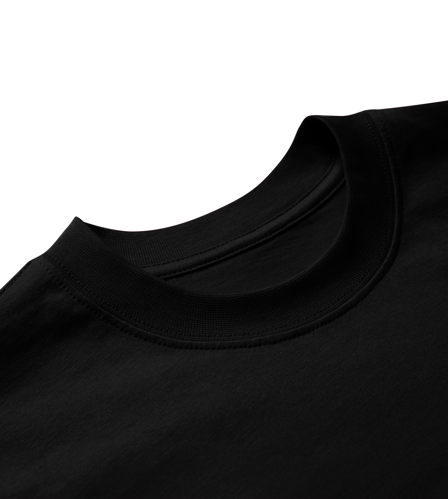 black t-shirt close up