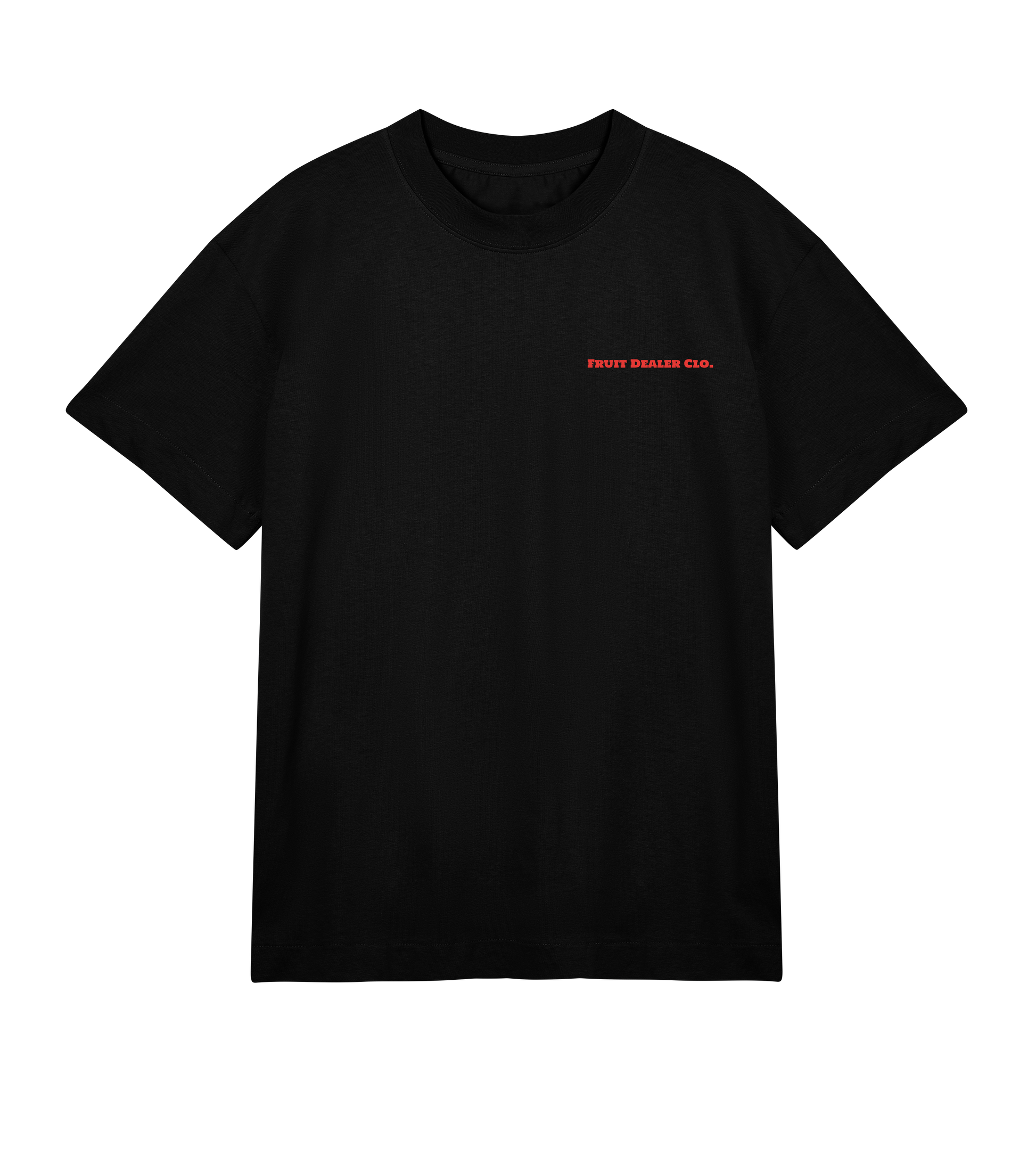 black t-shirt front