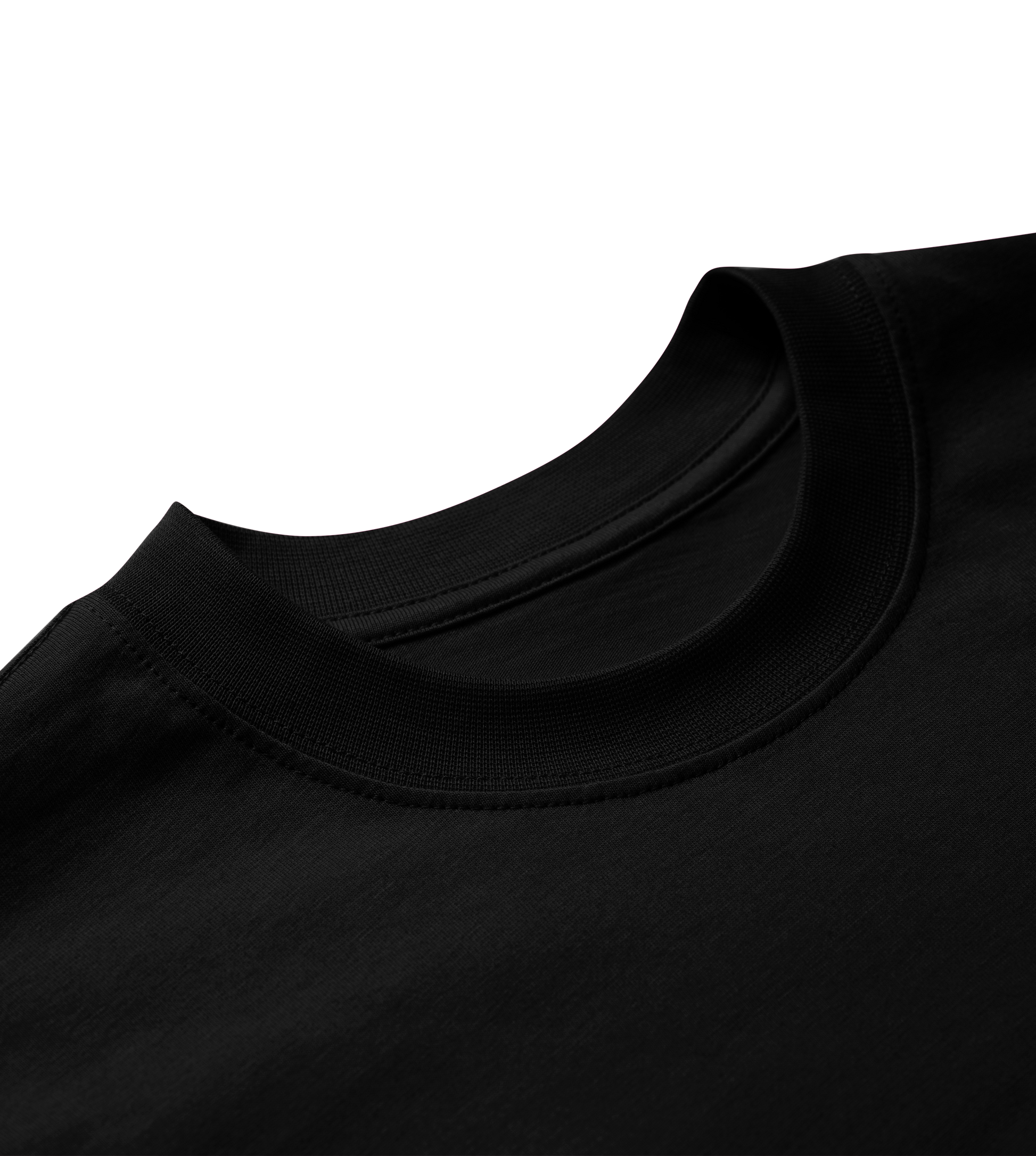 black t-shirt close up
